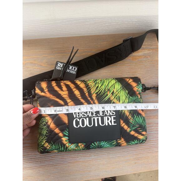 Versace Jeans Couture Crossbody Bag Womens Small Multicolor Tiger Nylon Quilted - Picture 8 of 9